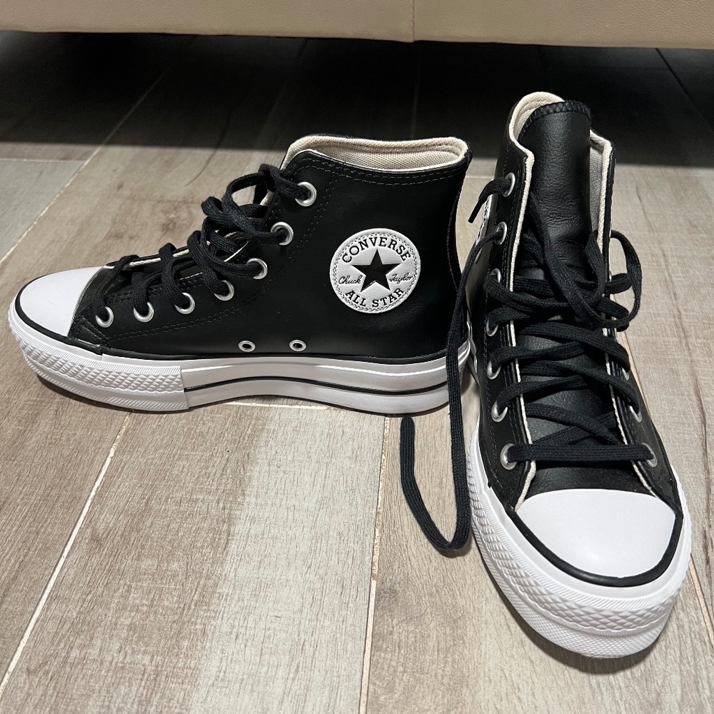 Converse Black & White High Top Sneakers